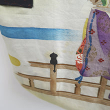 Load image into Gallery viewer, Haori Jacket Vintage(1950-1980) Black Peony Karakusa Silk #10242E3
