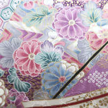 Load image into Gallery viewer, Furisode Purple Lavender Gold Sakura Kiku Tall Silk #10331F2
