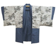 Load image into Gallery viewer, Men's Haori Vintage(1950-1980) Blue Black Shishi Silk #10657C4
