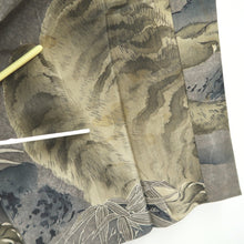 Load image into Gallery viewer, Men&#39;s Juban Vintage(1950-1980) Gray Tiger Silk #10457A4
