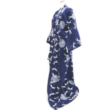 Load image into Gallery viewer, Yukata Vintage(1950-1980) Navy Dragonfly Cotton #9922B4
