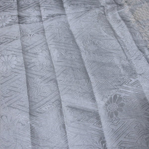 KK1409B8 Silk Kimono Fabric Vintage(1950-1980) Shibori Light Blue 76.8x12.6in(195x32cm)