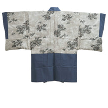Load image into Gallery viewer, Men's Haori Vintage(1950-1980) Blue Black Shishi Silk #10657C4
