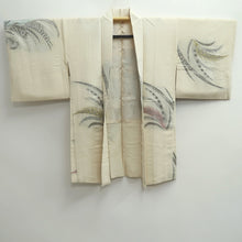 Load image into Gallery viewer, Haori Jacket Vintage(1950-1980) Cream white Peacock feather Silk #10017C3
