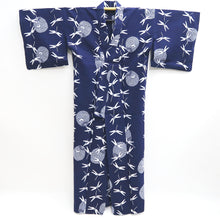 Load image into Gallery viewer, Yukata Vintage(1950-1980) Navy Dragonfly Cotton #9922B4
