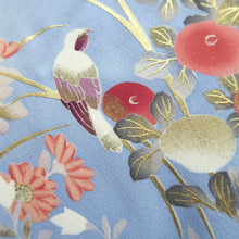 Load image into Gallery viewer, Furisode Blue Cloud Bird Silk #9685J3
