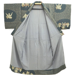 Men's Juban Vintage(1950-1980) Greenish Black Sumo Silk #10458A4