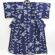 Load image into Gallery viewer, Yukata Vintage(1950-1980) Navy Dragonfly Cotton #9922B4
