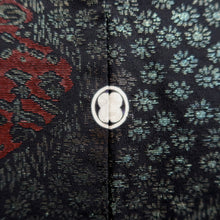 Load image into Gallery viewer, Haori Jacket Vintage(1950-1980) Black Silver Brown Michinagadori Long Silk #9780A4
