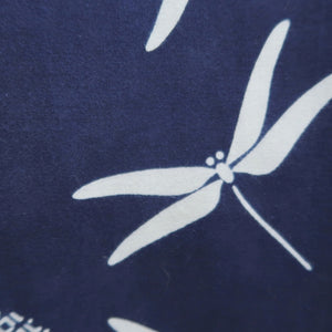 Yukata Vintage(1950-1980) Navy Dragonfly Cotton #9922B4