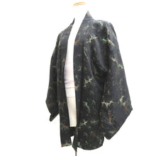 Load image into Gallery viewer, Haori Jacket Vintage(1950-1980) Black Gold Abstract art Silk #9795A5
