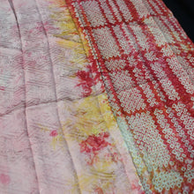 Load image into Gallery viewer, KK1411B8 Silk Kimono Fabric Vintage(1950-1980) Shibori Pink 84.6x12.6in(215x32cm)
