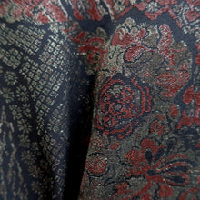 Load image into Gallery viewer, Haori Jacket Vintage(1950-1980) Black Silver Brown Michinagadori Long Silk #9780A4
