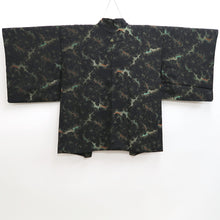 Load image into Gallery viewer, Haori Jacket Vintage(1950-1980) Black Gold Abstract art Silk #9795A5
