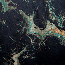 Load image into Gallery viewer, Haori Jacket Vintage(1950-1980) Black Gold Abstract art Silk #9795A5
