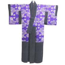 Load image into Gallery viewer, Kimono Vintage(1920-1950) GrayishPurple Maple Leaf Silk #10788D5
