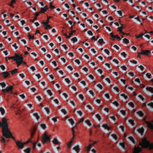 Load image into Gallery viewer, KK1414B8 Silk Kimono Fabric Vintage(1950-1980) Shibori Red 76.0x11.8in(193x30cm)
