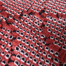 Load image into Gallery viewer, KK1414B8 Silk Kimono Fabric Vintage(1950-1980) Shibori Red 76.0x11.8in(193x30cm)

