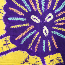 Load image into Gallery viewer, Kimono Vintage(1920-1950) Yellow Purple Shibori Silk #10789D5
