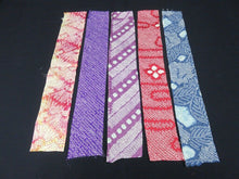 Load image into Gallery viewer, KK616A4 Silk Bundle Sale 18pcs Vintage Shibori Fabric 19.7x3.5in(50x9cm)
