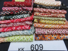 Load image into Gallery viewer, KK609A3 Silk Bundle Sale 18pcs Vintage Shibori Fabric 19.7x3.5in(50x9cm)

