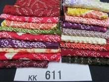 Load image into Gallery viewer, KK611A3 Silk Bundle Sale 18pcs Vintage Shibori Fabric 19.7x3.5in(50x9cm)
