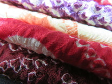 Load image into Gallery viewer, KK611A3 Silk Bundle Sale 18pcs Vintage Shibori Fabric 19.7x3.5in(50x9cm)

