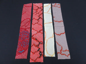 KK611A3 Silk Bundle Sale 18pcs Vintage Shibori Fabric 19.7x3.5in(50x9cm)