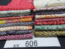 Load image into Gallery viewer, KK606BdA3 Silk Bundle Sale 18pcs Vintage Shibori Fabric 19.7x3.5in(50x9cm)
