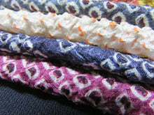 Load image into Gallery viewer, KK606BdA3 Silk Bundle Sale 18pcs Vintage Shibori Fabric 19.7x3.5in(50x9cm)
