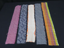 Load image into Gallery viewer, KK606BdA3 Silk Bundle Sale 18pcs Vintage Shibori Fabric 19.7x3.5in(50x9cm)
