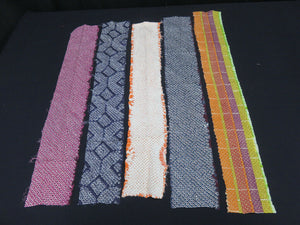 KK606BdA3 Silk Bundle Sale 18pcs Vintage Shibori Fabric 19.7x3.5in(50x9cm)