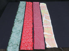 Load image into Gallery viewer, KK606BdA3 Silk Bundle Sale 18pcs Vintage Shibori Fabric 19.7x3.5in(50x9cm)

