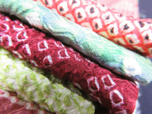 Load image into Gallery viewer, KK604AdA3 Silk Bundle Sale 18pcs Vintage Shibori Fabric 19.7x3.5in(50x9cm)
