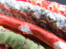 Load image into Gallery viewer, KK601BdA3 Silk Bundle Sale 18pcs Vintage Shibori Fabric 19.7x3.5in(50x9cm)
