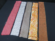 Load image into Gallery viewer, KK605AdA3 Silk Bundle Sale 18pcs Vintage Shibori Fabric 19.7x3.5in(50x9cm)
