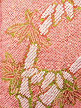 Load image into Gallery viewer, Haori Jacket Vintage 1960's Vermillion Shibori Bamboo #0020
