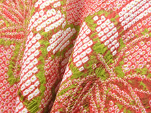 Load image into Gallery viewer, Haori Jacket Vintage 1960's Vermillion Shibori Bamboo #0020
