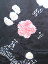 Load image into Gallery viewer, Haori Jacket Black Shibori Branch Plum blossom #0015
