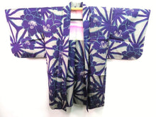 Load image into Gallery viewer, Haori Jacket Vintage 1920's Meisen Purple Camellia #0011
