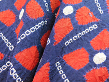 Load image into Gallery viewer, Haori Jacket Blue Red Floral Shibori #0029
