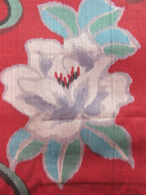 Load image into Gallery viewer, Haori Jacket Vintage 1920's Meisen Red Rose #0022
