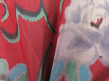 Load image into Gallery viewer, Haori Jacket Vintage 1920's Meisen Red Rose #0022
