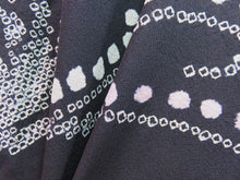 Load image into Gallery viewer, Haori Jacket Vintage 1960&#39;s Black Shibori Branches #0008
