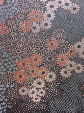 Load image into Gallery viewer, Haori Jacket Vintage 1960's Black Old Nostalgic Flower Garden #0018
