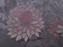 Load image into Gallery viewer, Haori Jacket Vintage 1960's Black Peony &amp; Chrysanthemum #0040
