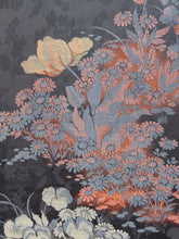 Load image into Gallery viewer, Haori Jacket Vintage 1960's Black Wild Flowers #0033
