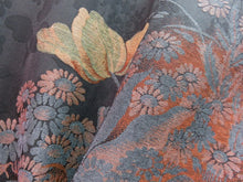 Load image into Gallery viewer, Haori Jacket Vintage 1960's Black Wild Flowers #0033
