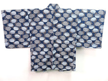 Load image into Gallery viewer, Haori Jacket Vintage 1960's Blue Dyed Chrysanthemum #43
