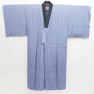 Men's Juban Blueish Gray Mt. Fuji Castle Samurai Silk #9476G4